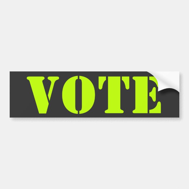 "vote" customise template - Bumper Sticker (Front)