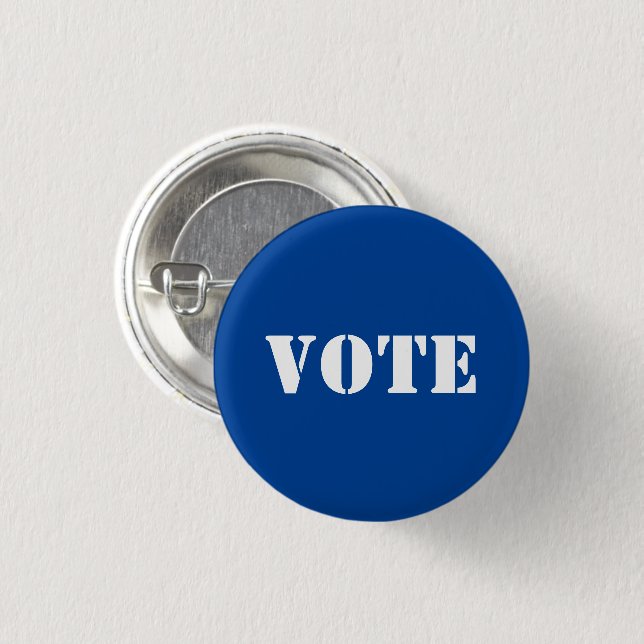 "vote"  - CUSTOMIZE TEXT & COLOR - Button (Front & Back)