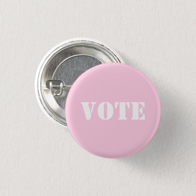 "vote"  - CUSTOMIZE TEXT & COLOR - Button (Front & Back)