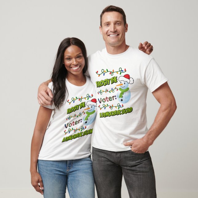 Vote - cute christmas snowman T-Shirt (Unisex)