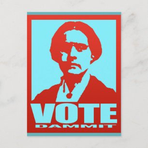 Vote Dammit Pop-Art Susan B. Anthony Custom Postcard