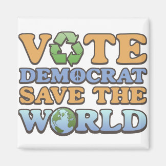Vote Dem Save the World Magnet