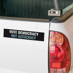 Vote Democracy (Black) Bumper Sticker