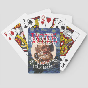 VOTE DEMOCRACY NOT DICTATORSHIP 2024 PLAYING CARDS