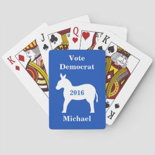 Vote Democrat 2016 Name Personalised Poker Playing Cards