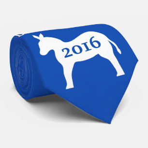 Vote Democrat Donkey Blue Man's Neck Tie
