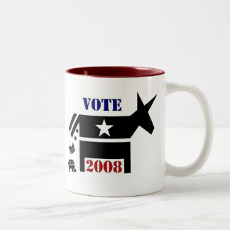 VOTE DEMOCRAT IN 2008 COFFEE MUG