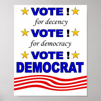 Vote Democrat Poster