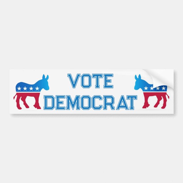 Vote Democrat with Donkeys Bumper Sticker (Front)