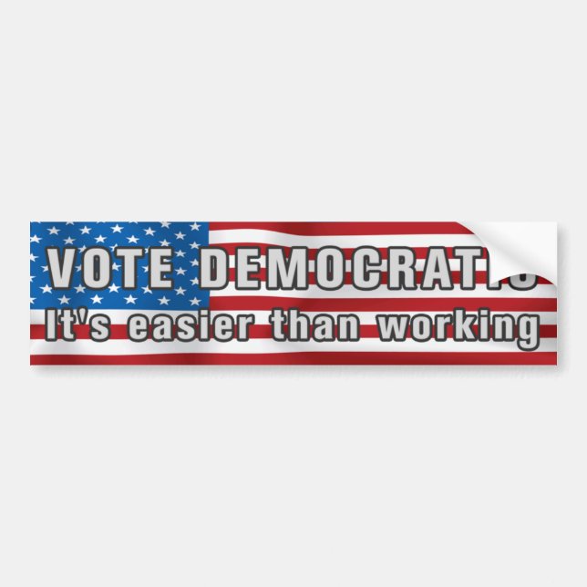 Vote Democratic Anti Obama Bumpersticker Bumper Sticker (Front)