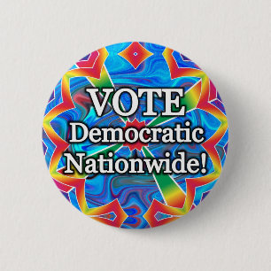 Vote Democratic Nationwide! 6 Cm Round Badge