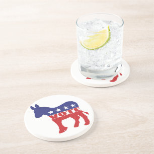 Vote Democratic Party Coaster