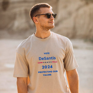 Vote DeSantis 2024 Protecting Our Values  T-Shirt