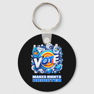 Vote Detergent Bright Right Funny Vintage 2024  Key Ring