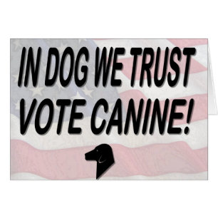 Vote Dog with American Flag