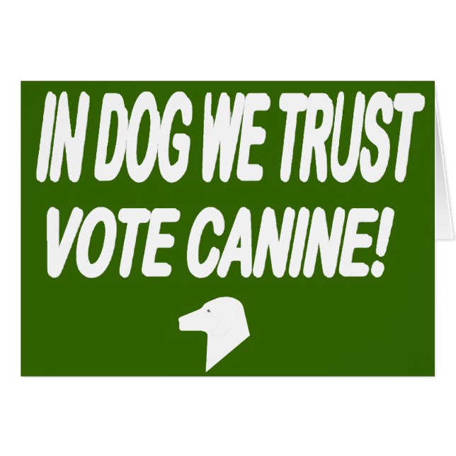 Vote Dog with White Text (Front Horizontal)
