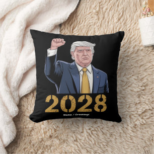 Vote Donald Trump 2028 Pro Trump USA Flag Cushion