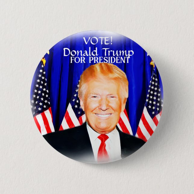 VOTE! Donald Trump for President_ 6 Cm Round Badge (Front)
