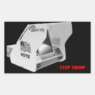 Vote Down Fascism Rectangular Sticker