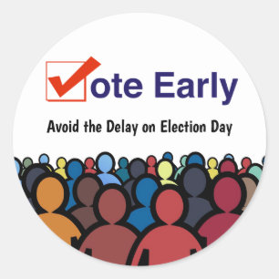 Vote Early Classic Round Sticker