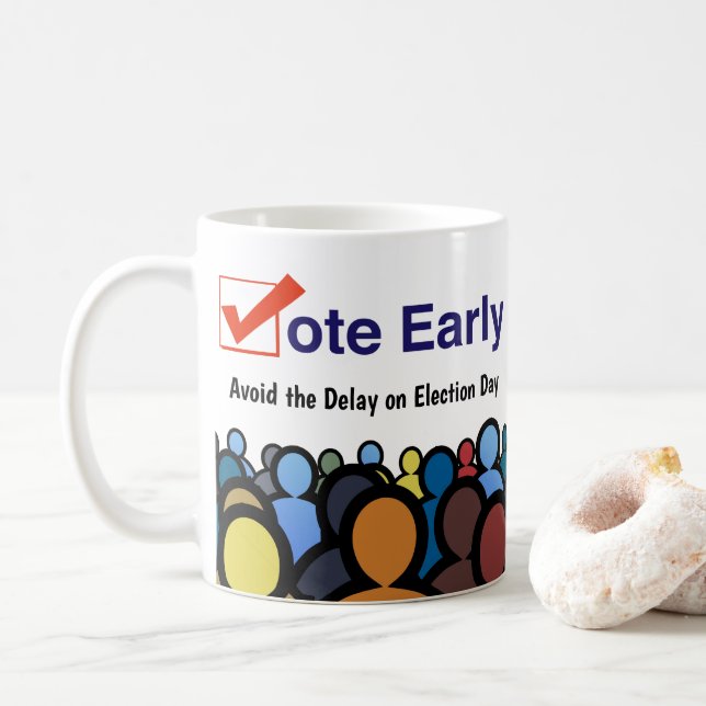 Vote Early Coffee Mug (With Donut)