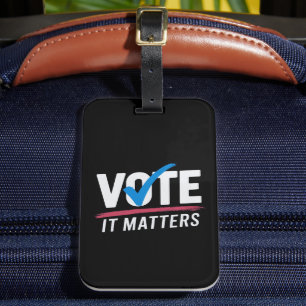 Vote Election 2024 Voter Democrat Politics Luggage Tag