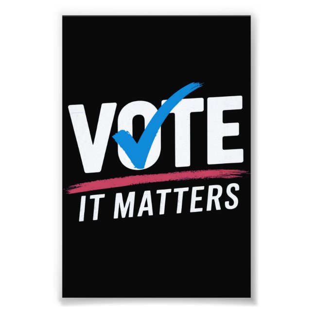 Vote Election 2024 Voter Democrat Politics  Photo Print (Front)