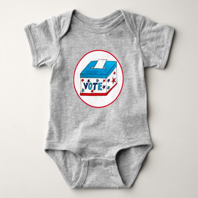 VOTE Election Day USA Voting Ballot Box Voting Baby Bodysuit (Front)