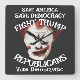 Vote Election FW FV HG 2026 2028 Campaign Square Wall Clock