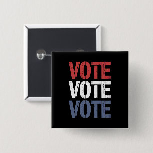 Vote Election Politics Voting Voter Registration  15 Cm Square Badge