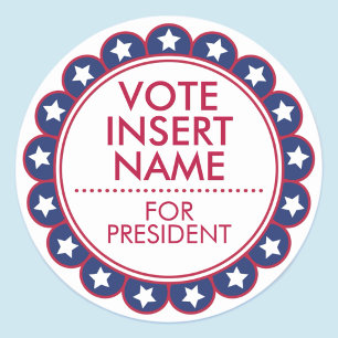 Vote Election Sticker Seals Political Campaign