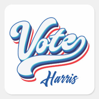 Vote Election Typography Square Sticker