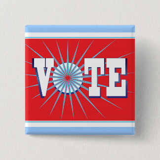 VOTE Elections Button - square / red