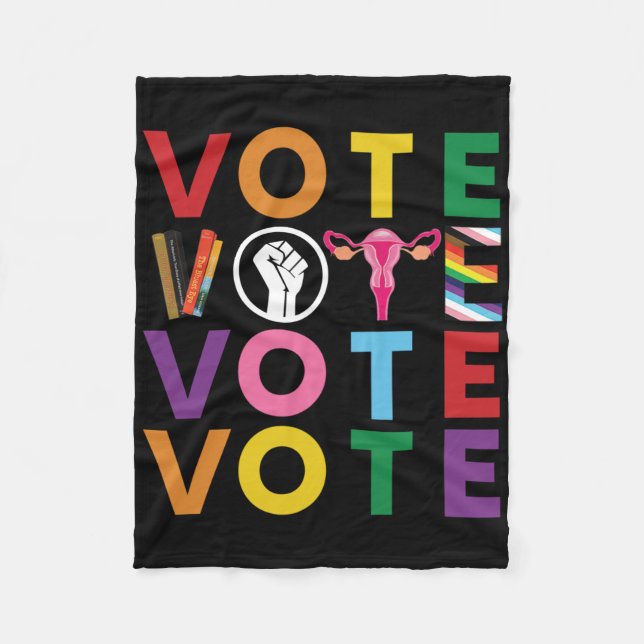 Vote Equality Progress Sticker1  Fleece Blanket (Front)