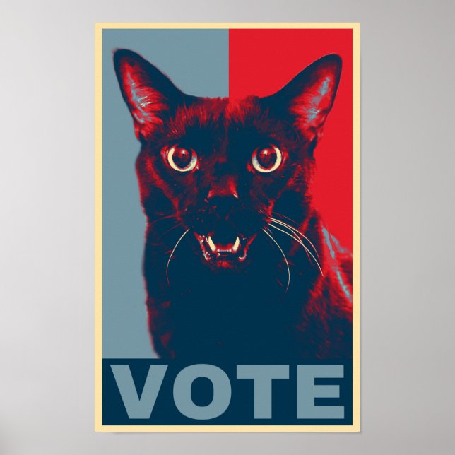 VOTE, featuring Manny Halloween Cat Poster (Front)
