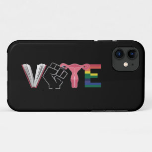Vote Feminist Women's Rights Banned Books LGBTQ iPhone 11 Case