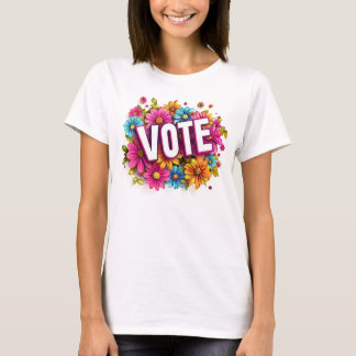 VOTE Floral Pink T-shirt