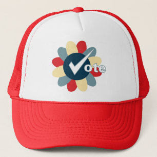 Vote Flower Power Trucker Hat