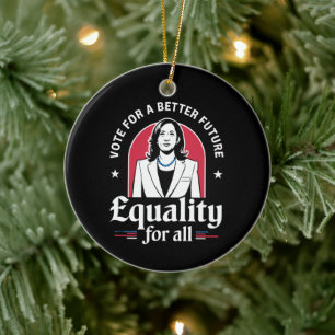 Vote For A Better Future USA President 2024 Ceramic Ornament
