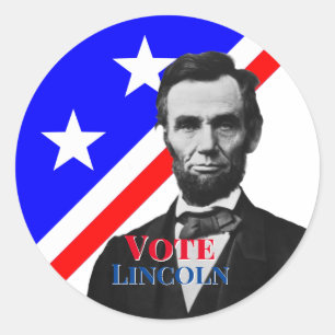 Vote for Abraham Lincoln Classic Round Sticker