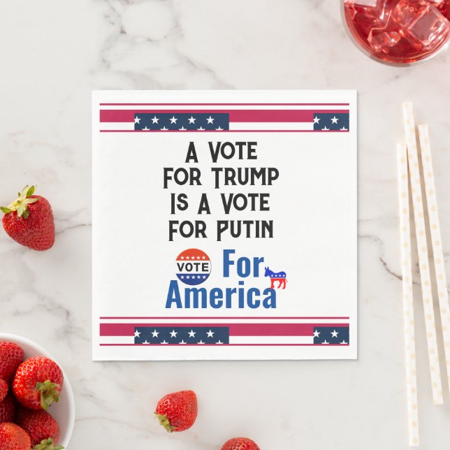 Vote For America Paper Napkin (Insitu)