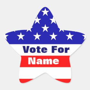 Vote For... American Flag Star Stickers