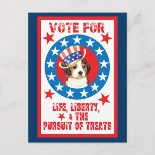 Vote for Beagle Postcard