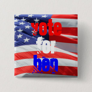 Vote for Ben Carson, Presidential Elections 15 Cm Square Badge