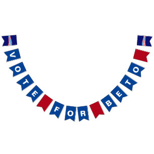 Vote for Beto Texas Governor Election 2022 Party Bunting