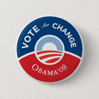 Vote for Change Obama Button