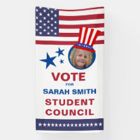 Vote for Class President: Hat & flag photo Flyer