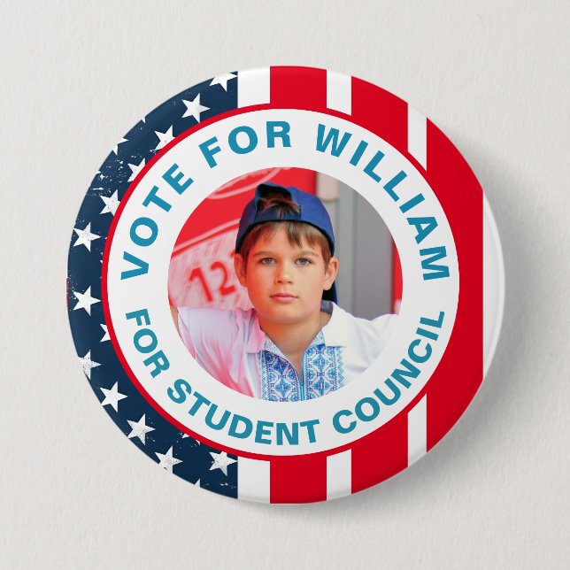 Vote for Class President: Student Council  7.5 Cm Round Badge (Front)