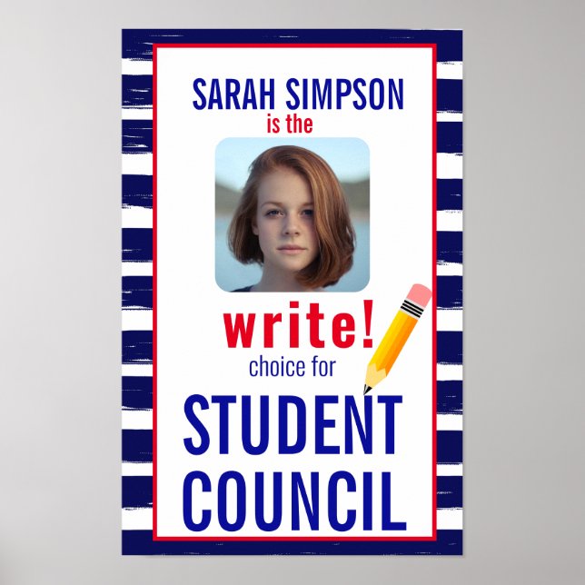 Vote for Class President: Student Council Election Poster (Front)