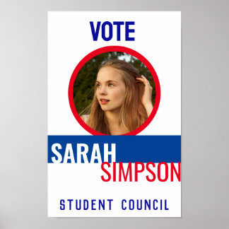Vote for Class President: Student Council Election Poster